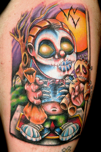 Tattoos - Skin Rips tattoos - halloween kid/voodo kid